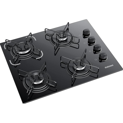 Cooktop 4 Bocas Itatiaia Essencial com Mesa de Vidro Temperado Preto Bivolt Cooktop 4 Bocas Itatiaia Essencial com Mesa de Vidro Temperado Preto Bivolt